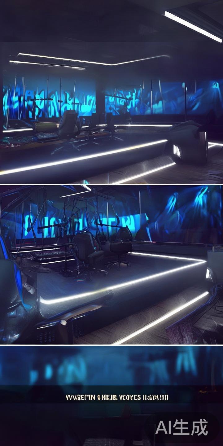 不仅如此，IM电竞馆内的灯光布置采用专业电竞照明方